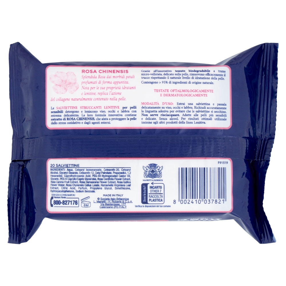 Acqua alle Rose Salviettine Struccanti Lenitive 20 pz